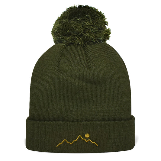 Mountain Beanie Hat Green