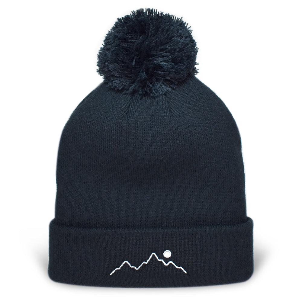 Mountain Beanie Hat Navy