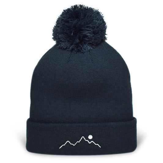 Mountain Beanie Hat Navy